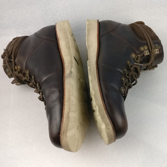 Winter boot, UGG Sheepskin Waterproof Leather Hiker Real Wool Shearling Boot m11 - Picture 4 of 7